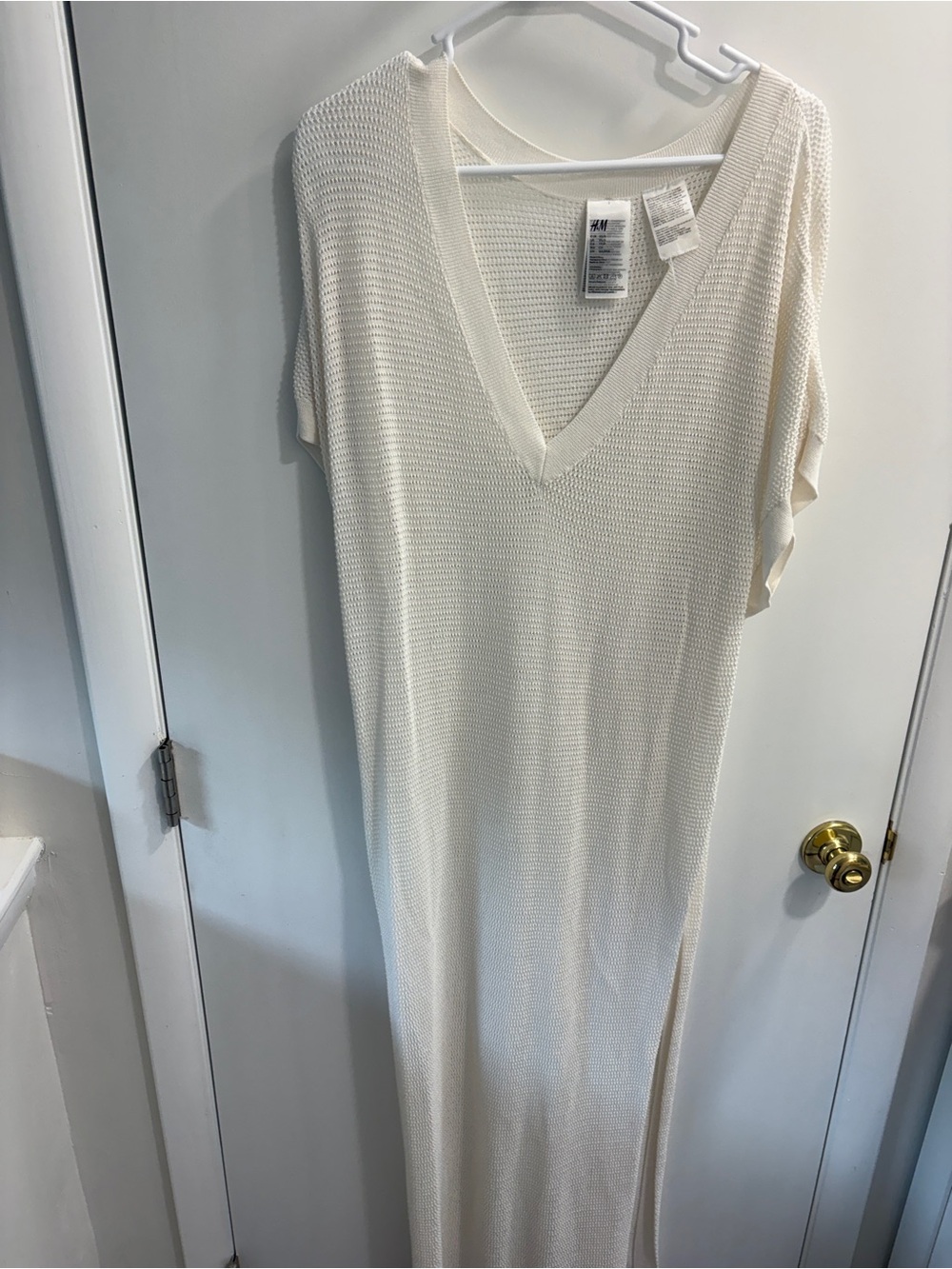 H&M Open-Knit Maxi Cover Up White XS/S